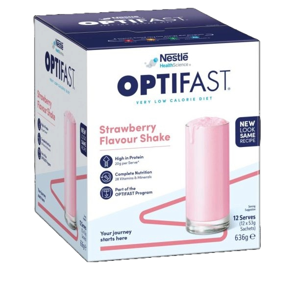 Optifast Very Low Calorie Diet Shake Strawberry 53g Pack 12