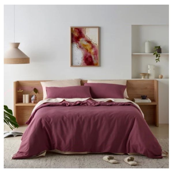 Staydry Water Resistant Quilt Cover Set Cacao Double Bed