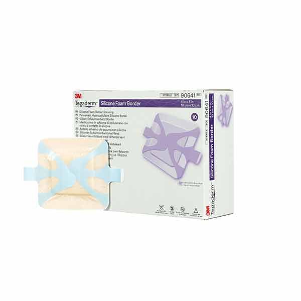 Tegaderm Silicone Foam Border Dressing 10x10cm