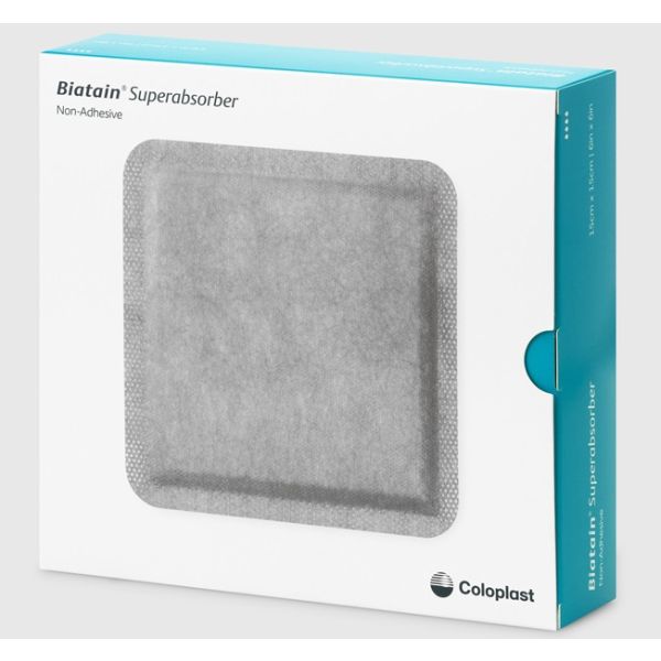 Biatain Superabsorber Dressing 15cm x 15cm Box 10