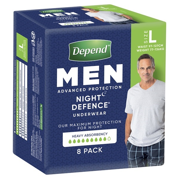 Depend RealFit Night Defence Male Large 1300ml Carton 32