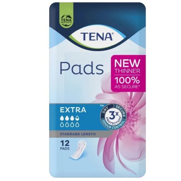 Tena Pads Extra Standard Length 305ml Pk12