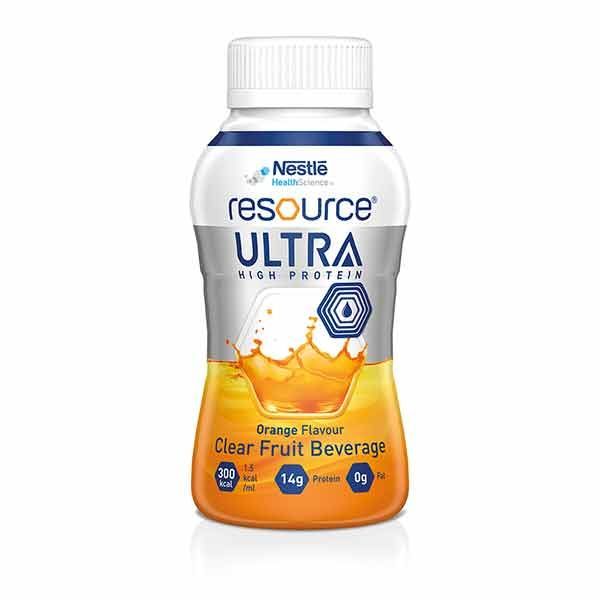 Resource Ultra Clear Fruit Beverage Orange 200ml Bottle Pack 4