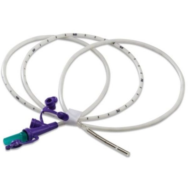 Kangaroo Nasogastric Feeding Tube with ENFit Connection 3 g Weighted Tip Rigid Port No Stylet 8Ch 2.7 mm x 43" 109 cm