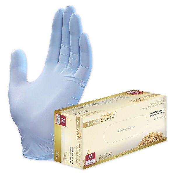 GloveOn COATS Nitrile Exam Gloves PF Medium Box of 200