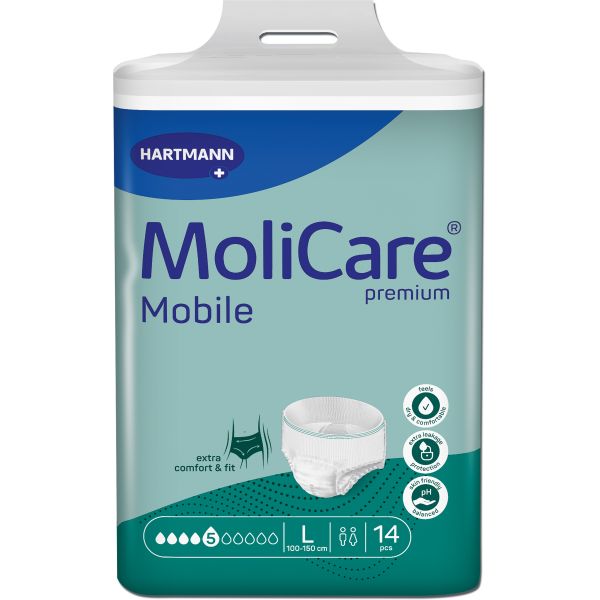 MoliCare Premium Mobile 5 Drops Large 100-150cm 1223ml Pk14