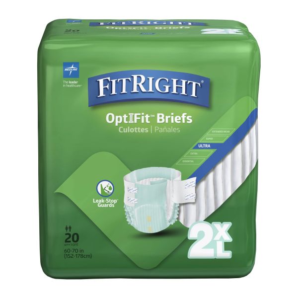 Fitright Ultra Brief 2XL 60-69 PK 20's