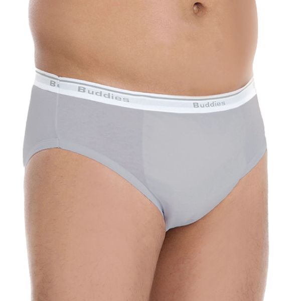 Buddies Assured Mens Brief Grey Large 100cm 400ml