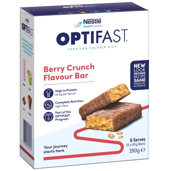 Optifast Bar Berry Crunch 65g Pack 6