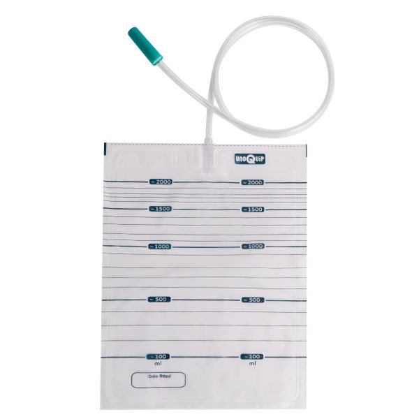 Unoquip Q1 Drainage Bag Non-Sterile 90cm Tube 2000ml Box 25