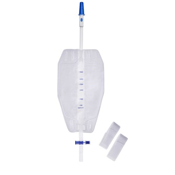 Unoquip Leg Bag Sterile 500ml 9cm Tube T-Tap Box 10