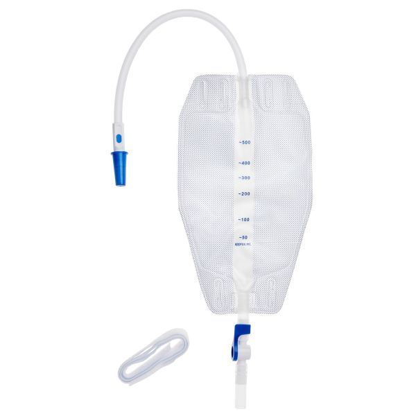 Unoquip Leg Bag Sterile 500ml 30cm Tube Lever-Tap Soft Back Box 10