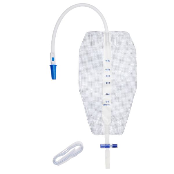 Unoquip Leg Bag Sterile 500ml 30cm Tube T-Tap Box 10