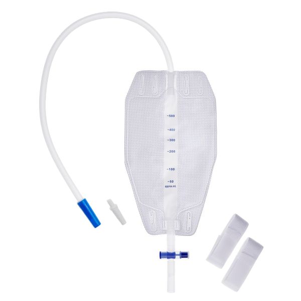 Unoquip Leg Bag Non-Sterile 500ml Long Cut-to-fit Tube T-Tap Soft Back Box 10