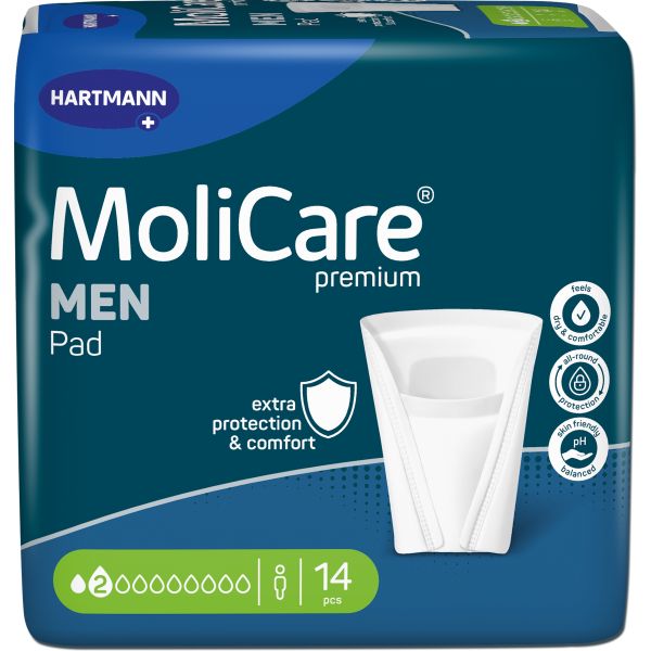 MoliCare Premium Men Pads 2 Drops 330ml Pk 14