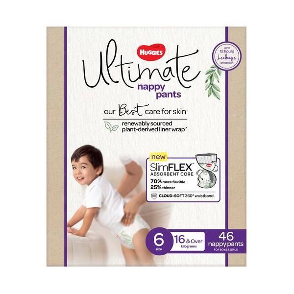 Huggies Ultimate Nappy Pants Size 6 15Kg+ Carton 46