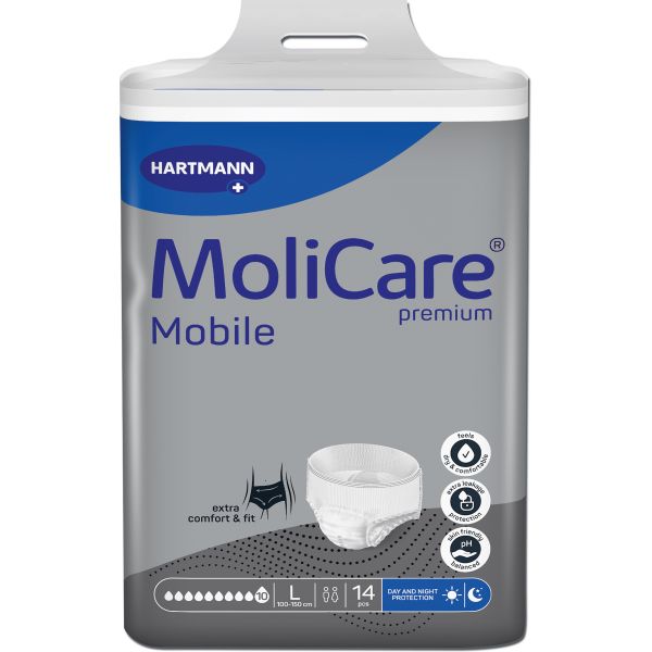 Molicare Premium Mobile 10 drops  Large  Pk14  2616mL