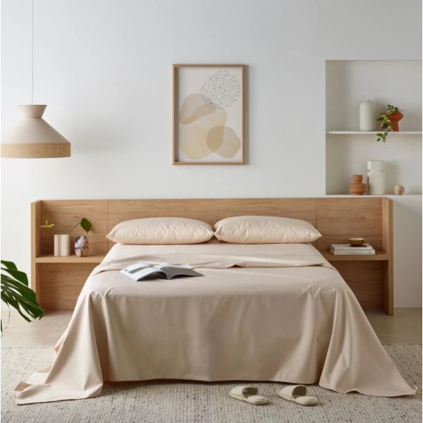 Staydry Bamboo Waterproof Sheet Set Queen Bed Sand