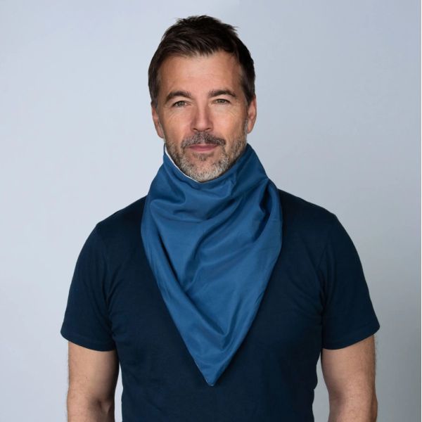 Staydry Bandana Navy Stud Closure