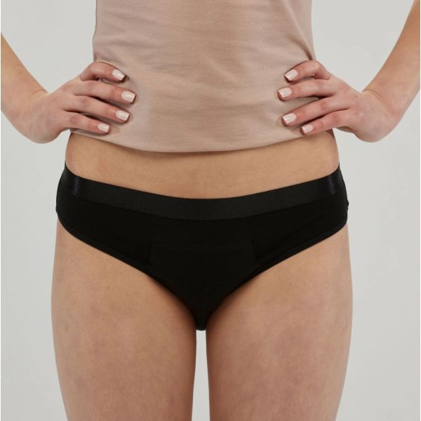 Staydry Ladies Bikini Brief Black 250ml Size 8/XS