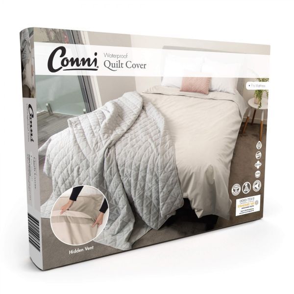 Conni Quilt Cover - Double Ivory