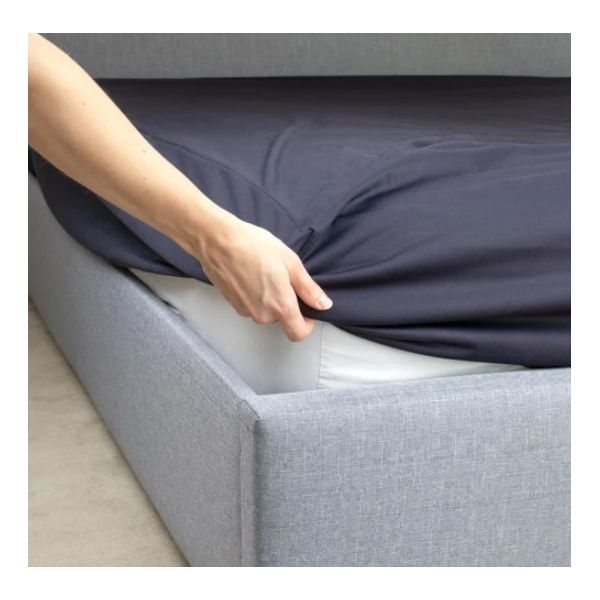 NightNDay Waterproof Fitted Sheet Navy Double