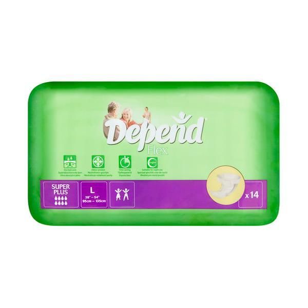 Depend Flex Super + Large 95-135cm 3400ml Pk14