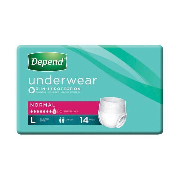 Depend Normal Unisex Underwear Large 850ml Carton 56