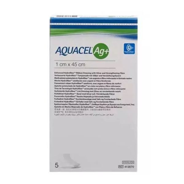 Aquacel Silver Plus Extra Ribbon Dressing 1cm x45cm