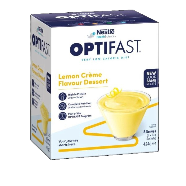 Optifast Very Low Calorie Diet Dessert Lemon Creme 53g Pk8