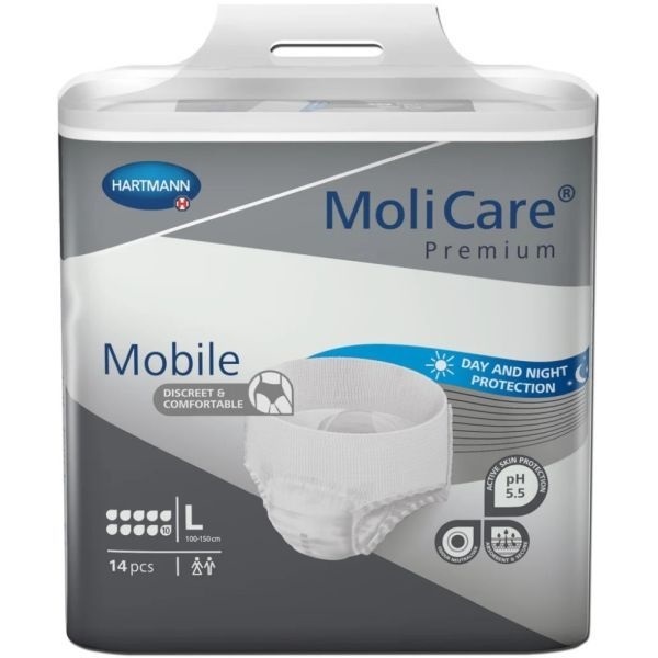 Molicare Premium Mobile 10 drops Large 2786ml 100-150cm Pk14