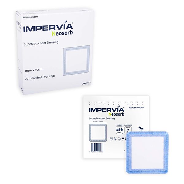 Impervia Neosorb Superabsorbent Dressing 10x10