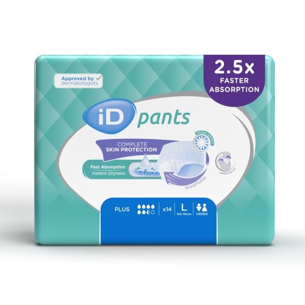 iD Pants Plus Large 100-145cm 1375ml  Pk14