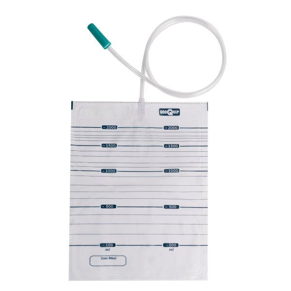 Unoquip Q2 Drainage Bag Non-Sterile 90cm Tube 2000ml Box 250