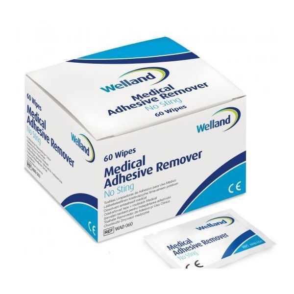 Welland Adhesive Remover Wipe Box 60