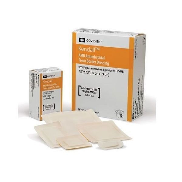 Kendall AMD Antimicrobial Foam Dressing 10x20cm