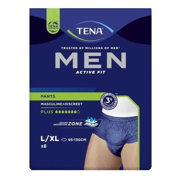 Tena Men Pants Active Fit Plus Large 95-130cm 606ml Pk8