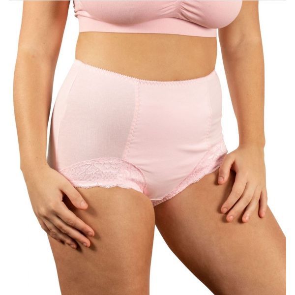 Conni Chantilly Lace Ladies Brief Pink Size 22