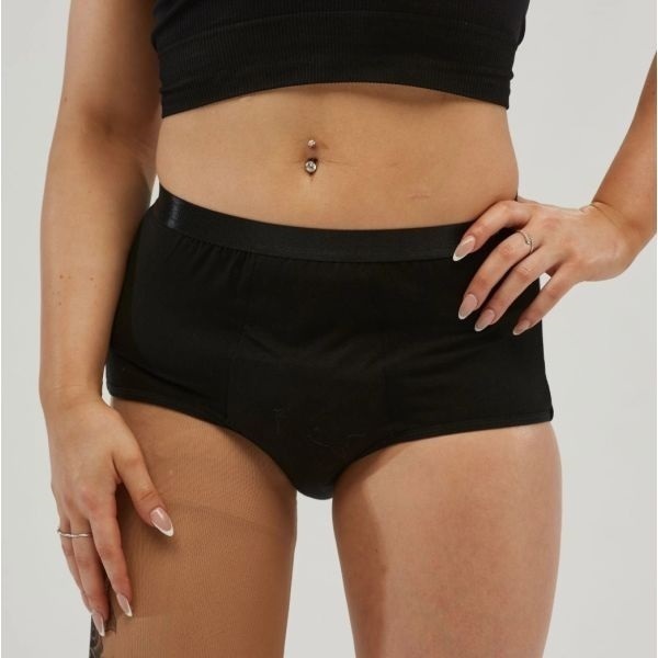 Staydry Ladies Full Brief Black Size 14 Large 400ml