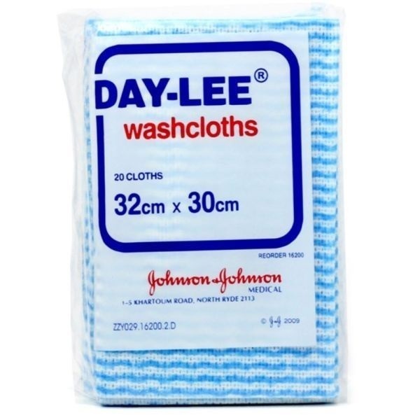 J And J Daylee Wash Cloth 32x30cm Pk20 - Image 2