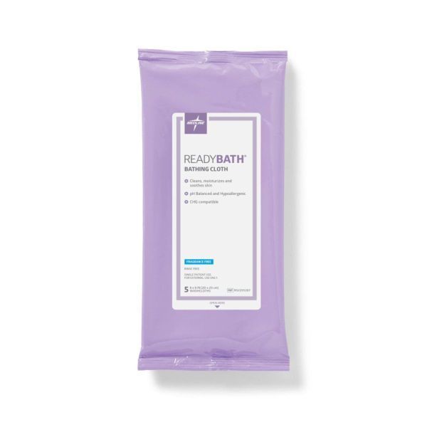 Readybath Total Std Washcloths Fragrance Free 20x20cm Pack 5