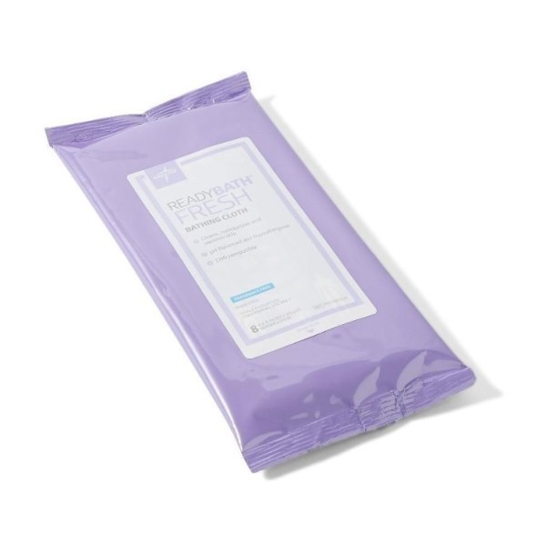 ReadyBath Fresh Bathing Cloths 20x20cm Fragrance Free Pack 8