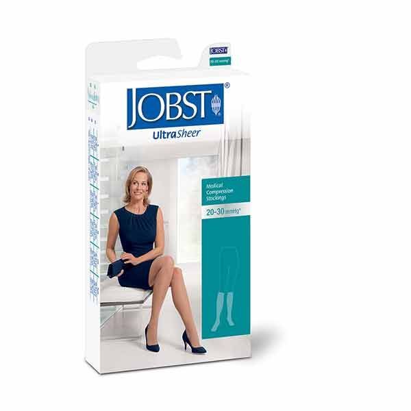 Jobst Hosiery Ultrasheer Thigh Length Black Small 20-30Hg