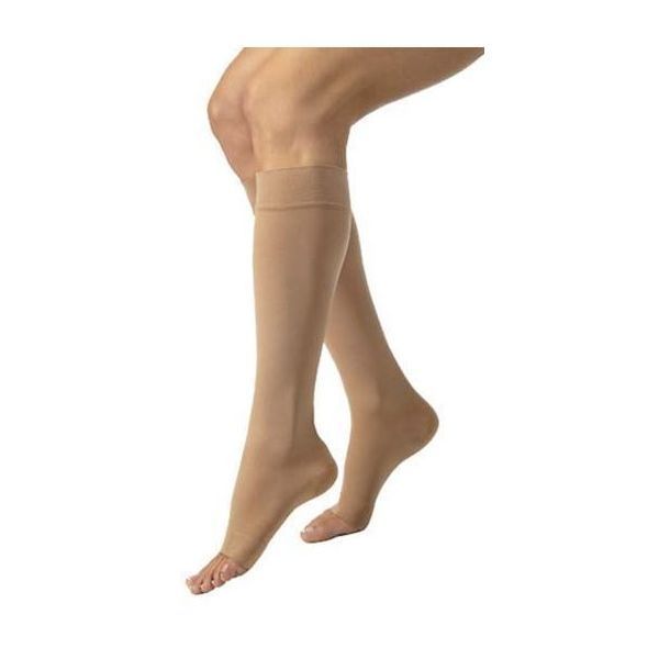 Jobst Relief Hosiery Extra Large Knee Full Calf Beige Open Toe 20-30Hg