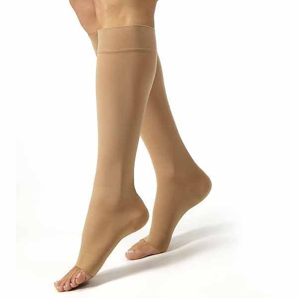 Jobst Relief Hosiery Medium Knee Beige open toe 30-40Hg