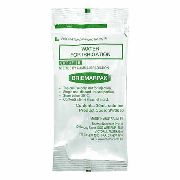 Water For Irrigation 30ml Sachet Box 75
