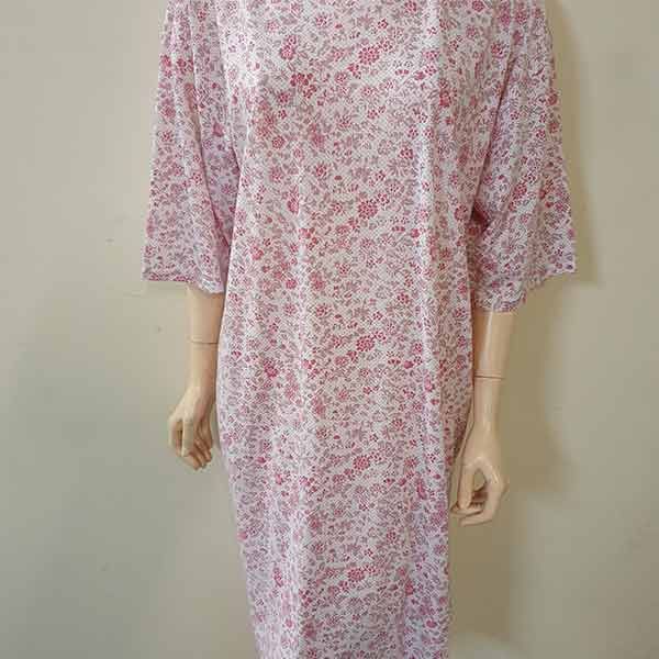 Petal Back Nightie short sleeve Pink Dot/Floral S