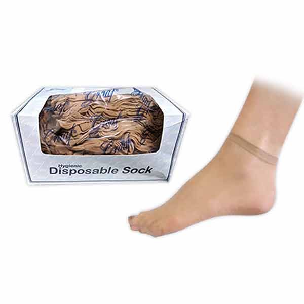 Sofeel Disposable Foot Socks One Size Fits All Skin Tone Box 1