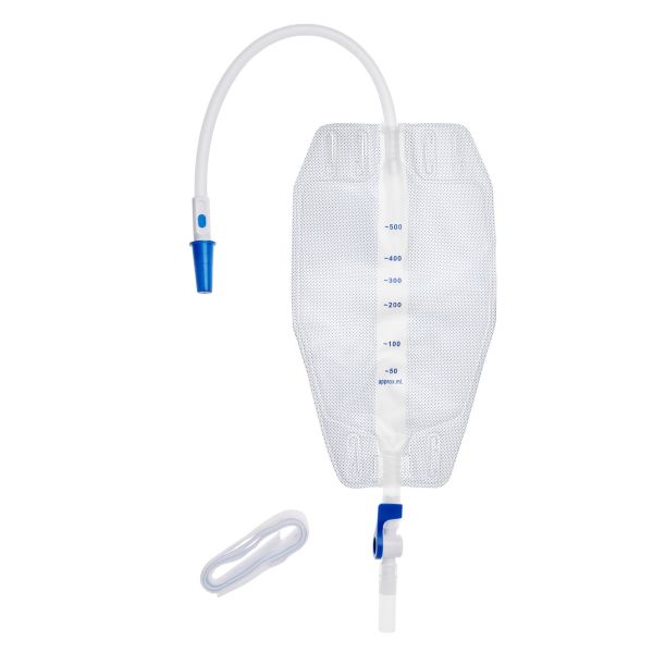 Unoquip Leg Bag Sterile 9cm Tube 500ml Lever Tap Soft Back Box 10