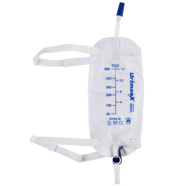Urimaax Leg Bag Sterile 6cm Tube Flip Tap 500ml